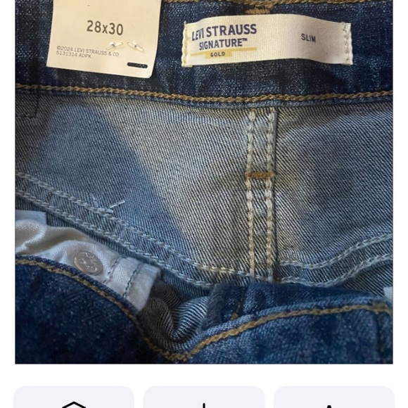 Levi's Strauss Mens Classic Slim Fit Blue Jeans size 28x30 - Picture 5 of 11